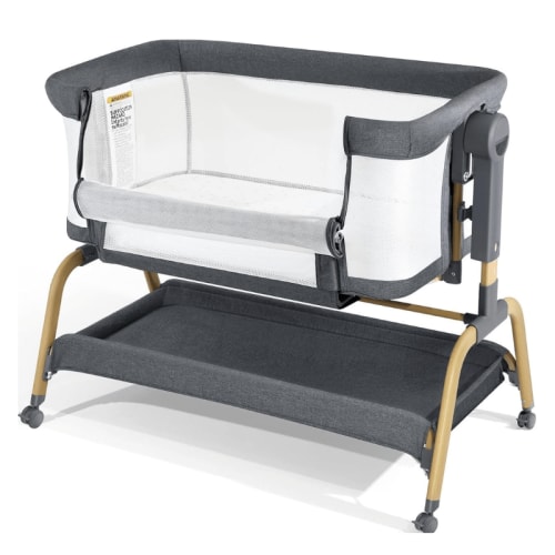 3-in-1 Baby Bassinet with Rocking Cradle and 6 Adjustable Height Levels