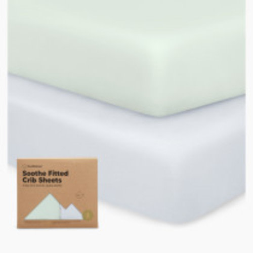 KeaBabies Soothe Fitted Crib Sheets - Cove, 2