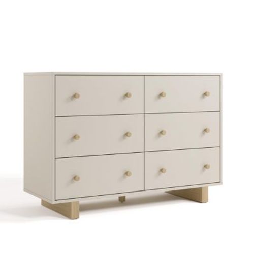 Storkcraft Texas 6 Drawer Dresser - Frosted Oat/Driftwood