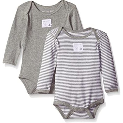 Burt's Bees Baby baby-boys Bodysuits, 2-pack Organic Cotton Short & Long Sleeve One-pieces