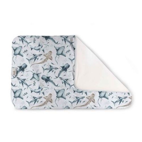 Kanga Care Reusable Absorbent & Waterproof Changing Pad 24" X 15" - Chomp Blue