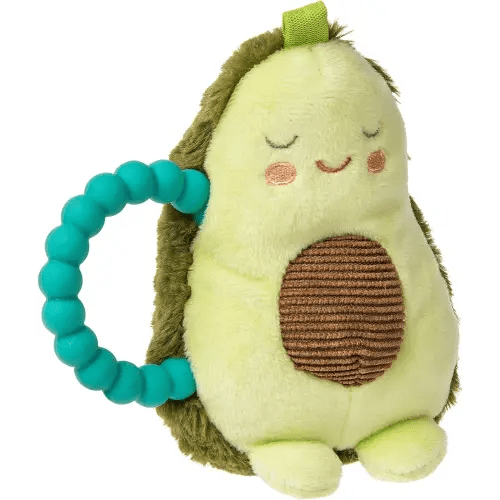 Mary Meyer Teether Baby Rattle, 6-Inches, Yummy Avocado