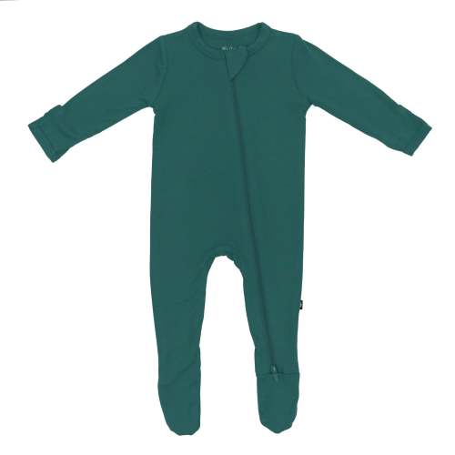 Zippered Footie in Emerald | Baby Footie Pajamas | Kyte Baby