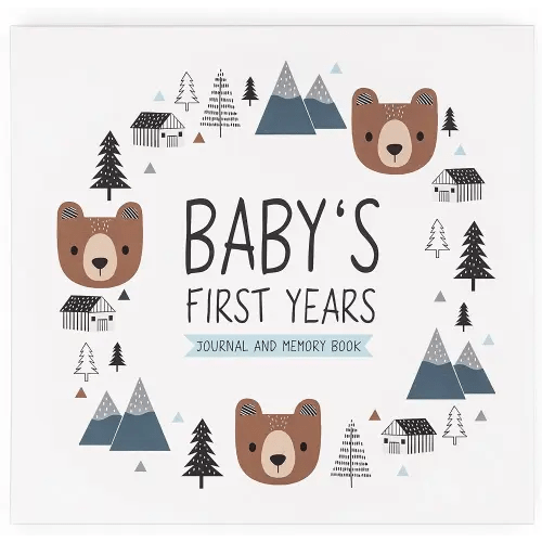 Keepsake Baby Memory Book for Baby Boy or Girl – Timeless Woodland Baby Journal Scrapbook Photo Album for First 5 Years – Milestone Book to Record Every Event from Birth to Age 5