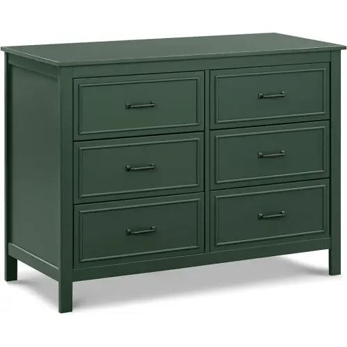 DaVinci Charlie 6-Drawer Double Dresser in Forest Green