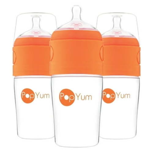 PopYum 9 oz Anti-Colic Formula Making/Mixing/Dispenser Baby Bottles, 3-Pack