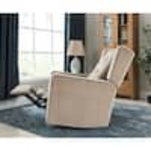 HOMESTOCK Mocha Microfiber Swivel Glider Recliner Rocker, Nursery Glider Recliner Nursery Chair 40376HDC