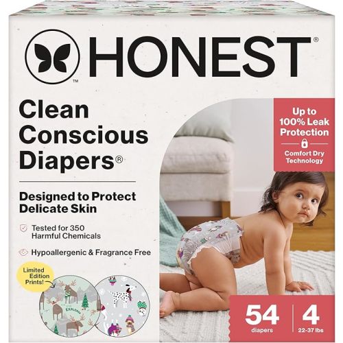 The Honest Company – Size 4 (22-37 lbs), 54 Count
