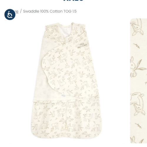 100% Cotton Baby Swaddle Forest Lullaby | Newborn | HALO US