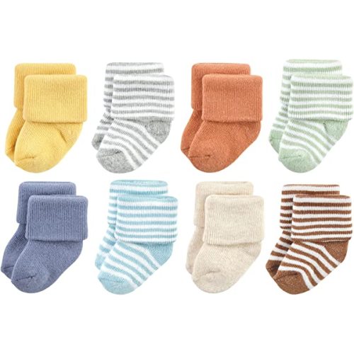 Hudson Baby Baby Boys’ Cotton Rich Newborn and Terry Socks