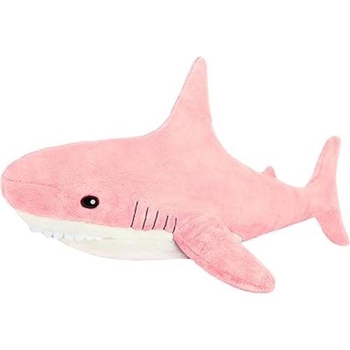 MUPI Shark Stuffed Animal Plush 11" Cute Shark Toy Plush Pillows Soft Cotton Sharks Plushies Ocean Sea Animal Doll Gifts for Boys Girls Kids Adults(Pink)