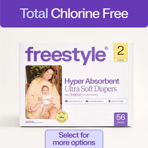 Freestyle Hyper Absorbent Ultra Soft Baby Diapers, Size 2, 56 Count (Select for More)