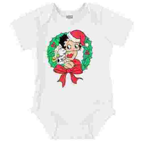 Santa Betty Boop Christmas Wreath Bodysuit Jumper Girls Infant Baby Brisco Brands 6M