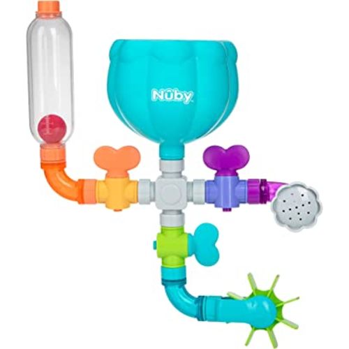 Nuby Wacky Waterworks Pipes Bath Toy with Interactive Features for Cognitive Development