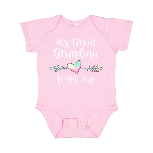 Inktastic My Great Grandma Loves Me- Heart Great Grandchild Boys or Girls Baby Bodysuit