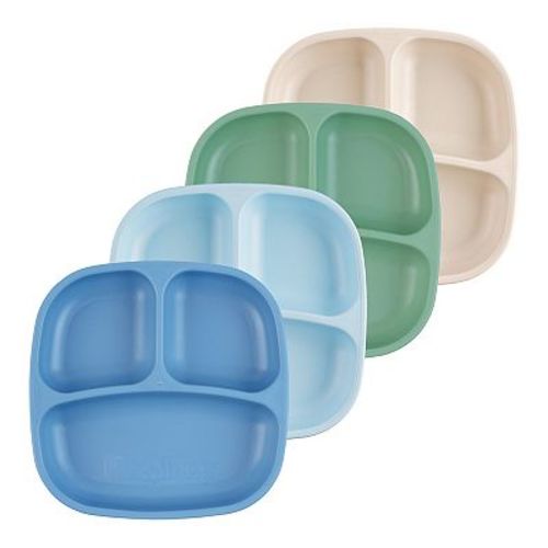Re-Play 4-Pack Seaside Divided Plates