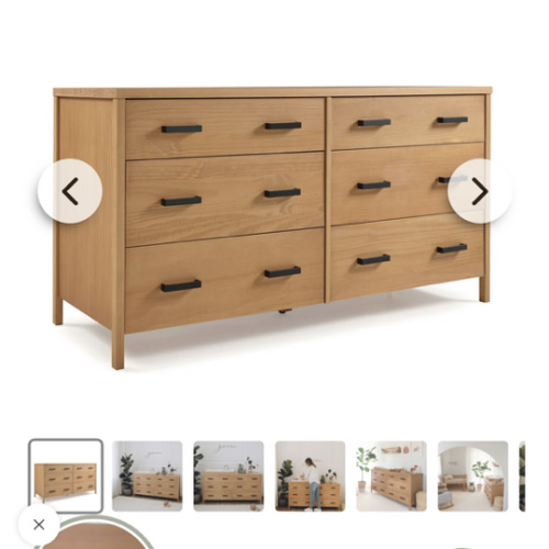 Cali 6 Drawer Dresser in Hazelnut | Simply Nursery