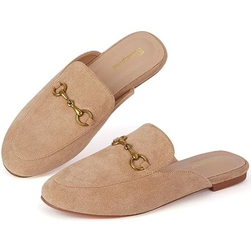 Mules for Women Flats Round Toe Slip On Mules Comfortable Loafer Shoes