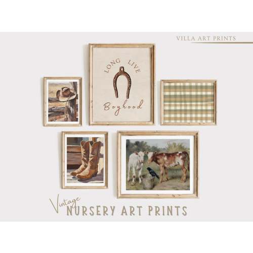 Cowboy Nursery Decor Western Boy Nursery Wall Art Print Set Printable Farmhouse Nursery Prints Rustic Boy Room Decor DIGITAL DOWNLOAD