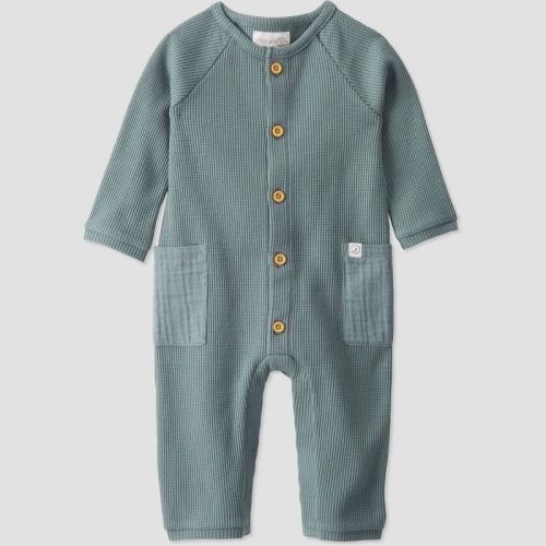 Little Planet By Carter's Organic Baby Waffle Romper - Gray 9m