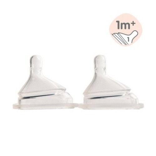 Hegen Anti-Colic Silicone Baby Bottle Nipples - Extra Slow - 2pk