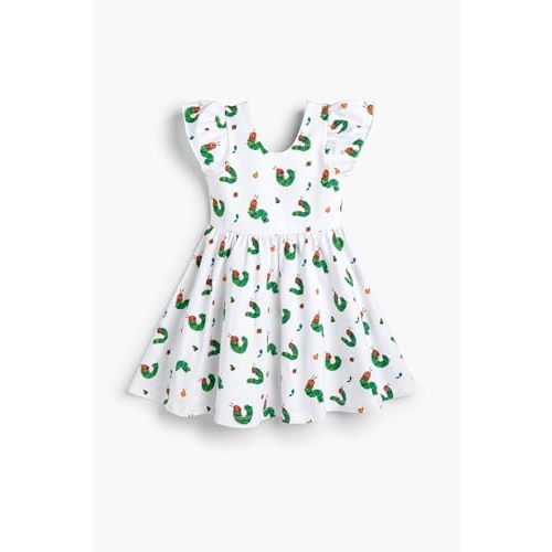 monica + andy Short Sleeve Let's Dance Dress, Organic Cotton Playwear Clothes for Girls, Kids, Toddler & Infant Sizes