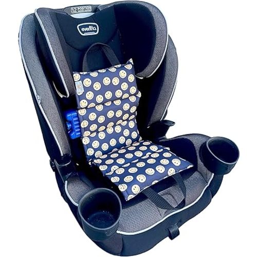 Original Car Seat Cooler Washable Insulated Ice Pack Infant Car Seat Cooling Cushion Mat for Hot Weather Multifunctional Baby Cooling Pad (Yellow Smiley Face)