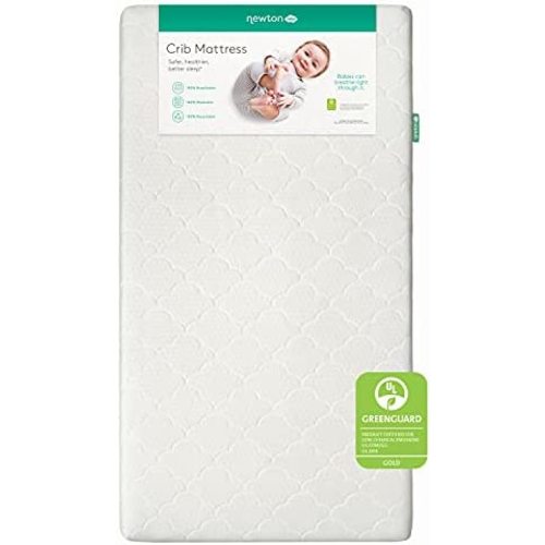 Newton Baby Crib Mattress and Toddler Bed - 100% Breathable, Babies Can Breathe Right Through It, 100% Washable, Non-Toxic, Better Than Organic - Removable Cover -Deluxe 5.5" Thick - White