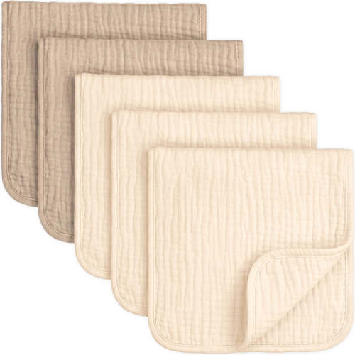 Lyra Muslin Burp Cloths - Ecru / 10 Pack