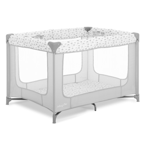 Dream On Me Zodiak Portable Play Yard With Carry Bag And Shoulder Strap, Cool Gray