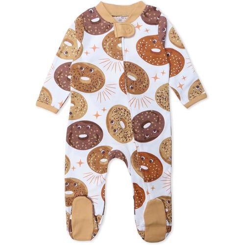 HonestBaby Sleep & Play Footed One-piece Pajama Sleeper 100% Organic Cotton, Baby Boys