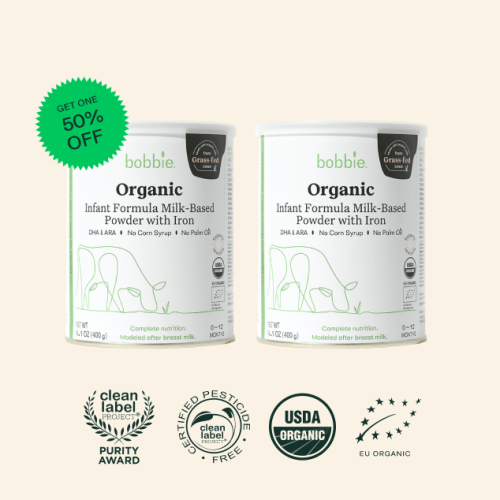 Bobbie Organic Infant Formula Starter Bundle – 2 Cans