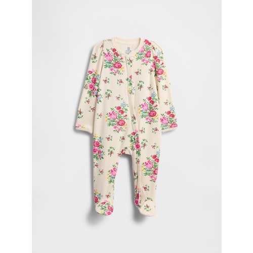 Baby Gap Footed One-Piece - Ivory Frost Floral