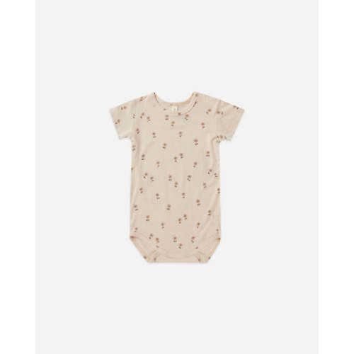 bamboo short sleeve bodysuit | lilac fleur