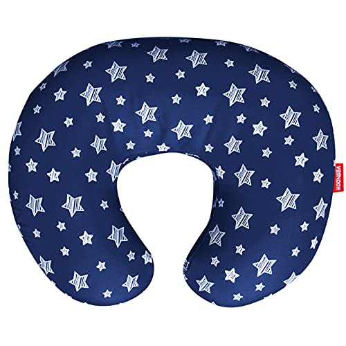 Nursing Pillow Cover for Baby Snug Fits Boppy Nursing Pillows, Super Soft, for Breastfeeding Moms, Navy Star