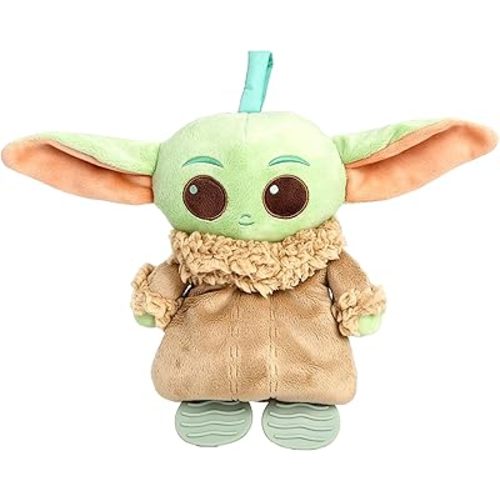 Kids Preferred Star Wars: The Mandalorian Grogu On The Go Sensory Toy - with Teether, Crinkle Sounds, Tactile Ribbons, On The Go Strap, for Ages 0 yrs+