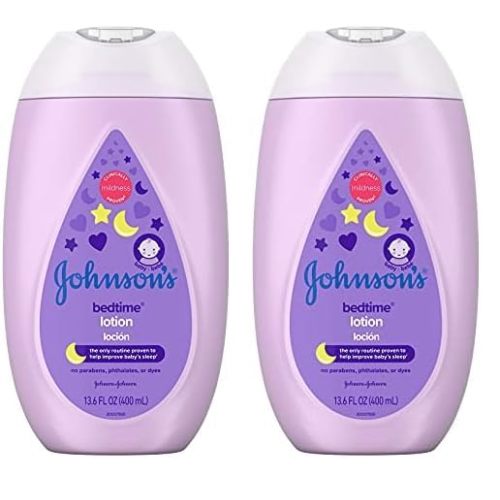 Johnson's Baby Bedtime Lotion with Natural Calm Essences Hypoallergenic & Paraben Free, 13.6 Fluid Ounce (Pack of 2) - 13.6 Fl Oz (Pack of 2)