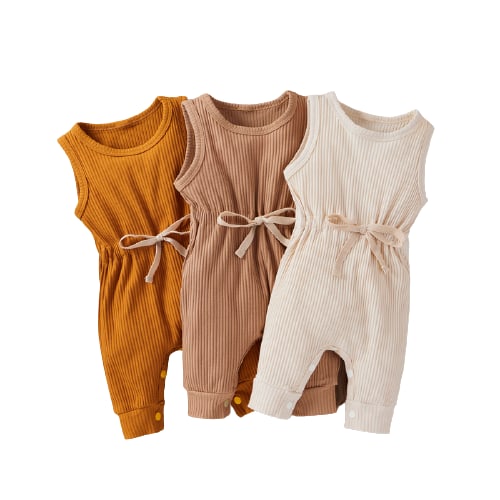 Baby Girls Ribbed Jumpsuit