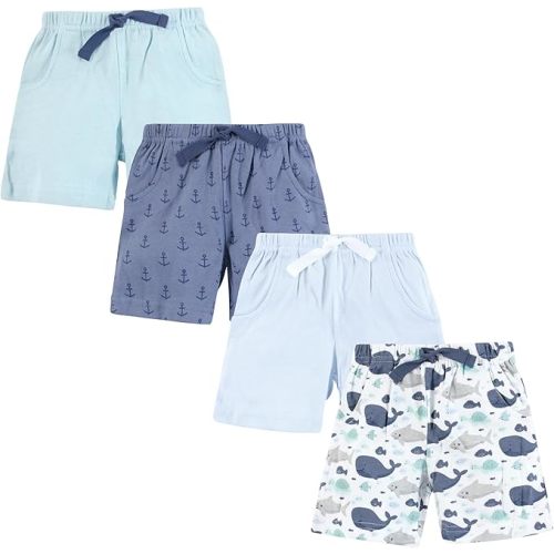 Hudson Baby Unisex Baby Shorts Bottoms 4-Pack