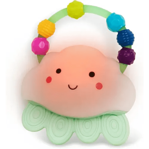 B. toys- B. baby – Baby Light-Up Cloud Rattle- Rain-Glow Squeeze- Teething Rattle Toys for Babies 3 Months +