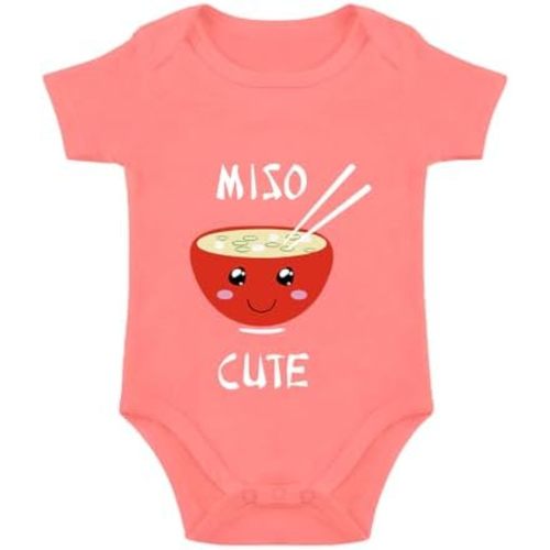 listery Funny Baby Clothes Miso Cute Bodysuit Miso Cute Infant Baby Anime Newborn Unisex Romper