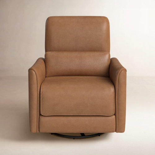 Santo Top Grain Genuine Leather Swivel Power Recliner