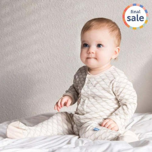 gray pompidou organic cotton magnetic footie