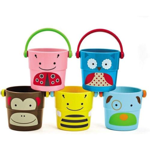 Skip Hop Zoo Stack and Pour Buckets, Rinse Cups, Multi