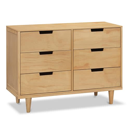 DaVinci Marley 6-Drawer Dresser for Nursery - Wooden Double Chest of Drawers for Kids, Boys & Girls - Multi-Purpose, Storage Baby Dresser for Bedroom, Living Room & Hallway - Easy to Assemble - Honey