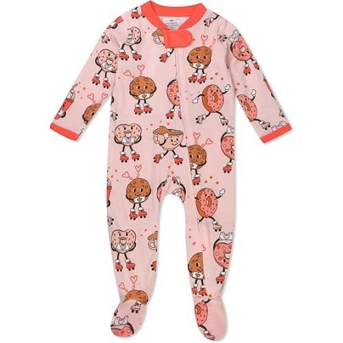 HonestBaby Baby Celebration Sleep & Play Footed One-Piece Pajama Sleeper 100% Organic Cotton
