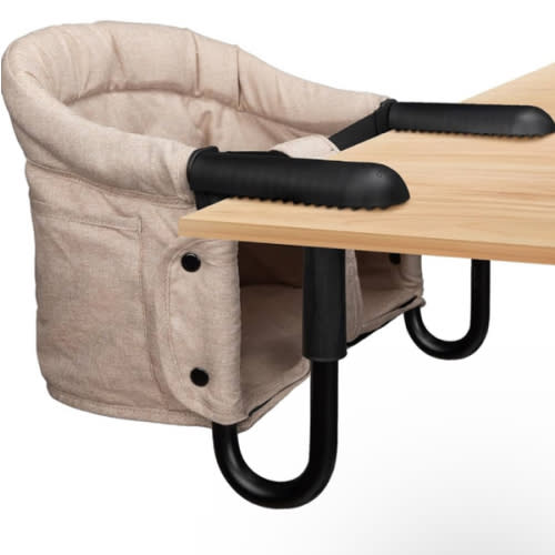 Hook On High Chair - Portable & Foldable for Babies 6-36 Months, Family & Travel Use with Carry Bag(Khaki)