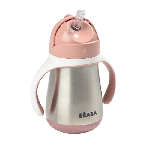 Stainless Steel Straw Sippy Cup with Silicone Straw