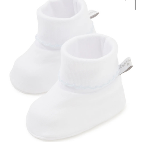 White/Blue Kissy Basics Booties