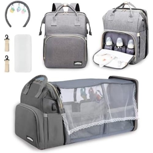 CtopxCone Diaper Bag Backpack with changing station, Baby Diaper Bag, Multifunction Travel Bag Backpack for Baby